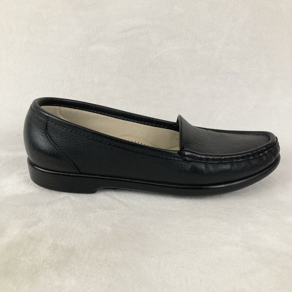 SAS Tripad Comfort Loafer Women’s 7.5 N Black Leather Pebbled Slip On Shoe - Picture 5 of 11